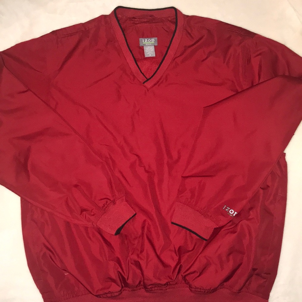 Izod Golf V-neck Windbreaker
